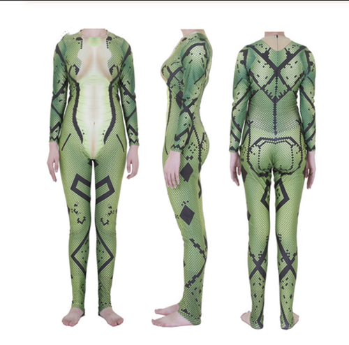 green snakeskin jumpsuit